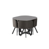 Ensemble table et chaises 100-68 x 100-50 cm ESCALE en décor gris