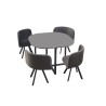 Ensemble table et chaises 100-68 x 100-50 cm ESCALE en décor gris