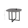 Ensemble table et chaises 100-68 x 100-50 cm ESCALE en décor gris