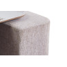 Table basse 80 x 45 cm EVIANE plateau en pierre frittée avec 4 poufs