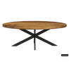 Table à manger ovale 200 cm ARBOUSIER en manguier massif