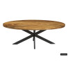 Table à manger ovale 200 cm ARBOUSIER en manguier massif