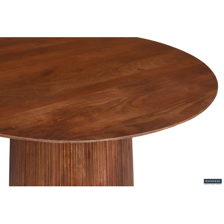 Table à manger ronde 130 cm MANGALA en manguier massif