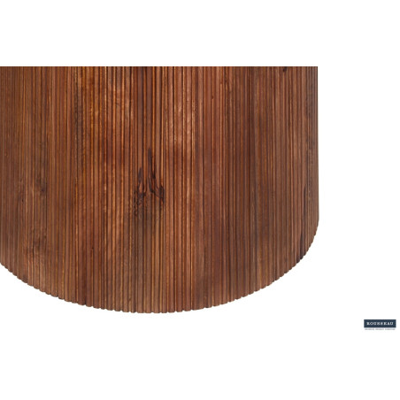Table à manger ronde 130 cm MANGALA en manguier massif