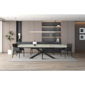 Table extensible ovale 160 à 240 cm AGATE plateau en pierre frittée