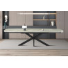 Table extensible ovale 160 à 240 cm AGATE plateau en pierre frittée