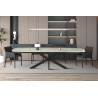 Table extensible ovale 160 à 240 cm AGATE plateau en pierre frittée