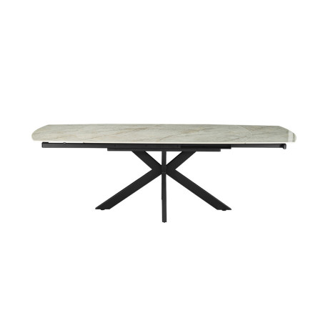 Table extensible ovale 160 à 240 cm AGATE plateau en pierre frittée