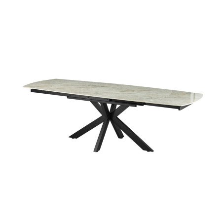 Table extensible ovale 160 à 240 cm AGATE plateau en pierre frittée