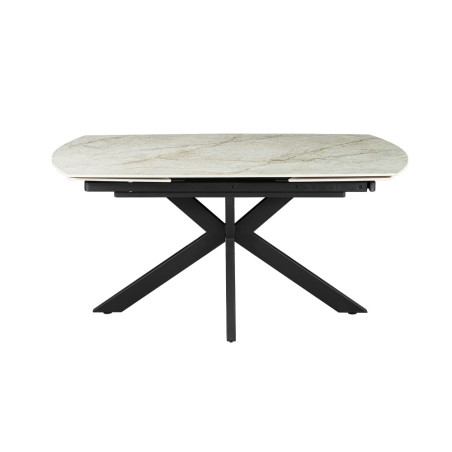 Table extensible ovale 160 à 240 cm AGATE plateau en pierre frittée
