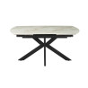 Table extensible ovale 160 à 240 cm AGATE plateau en pierre frittée