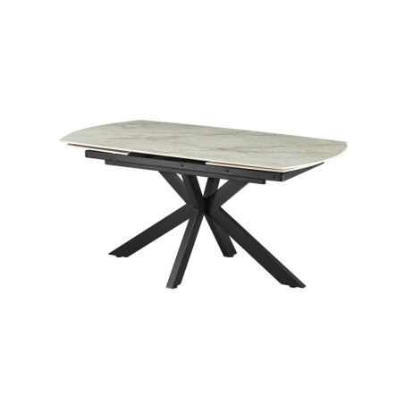 Table extensible ovale 160 à 240 cm AGATE plateau en pierre frittée