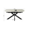Table extensible ovale 160 à 240 cm AGATE plateau en pierre frittée