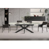 Table extensible ovale 180 à 220 cm ONYX plateau en pierre frittée