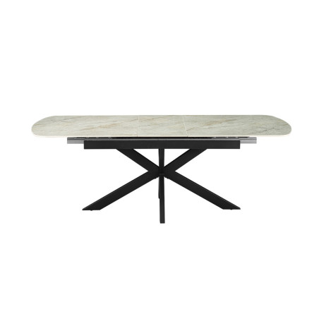 Table extensible ovale 180 à 220 cm ONYX plateau en pierre frittée