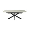Table extensible ovale 180 à 220 cm ONYX plateau en pierre frittée
