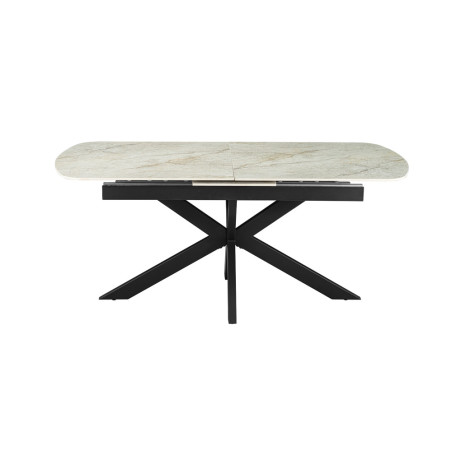 Table extensible ovale 180 à 220 cm ONYX plateau en pierre frittée