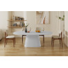 Table à manger ovale 220 cm TERRACINA effet ciment