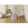 Table à manger ovale 220 cm TERRACINA effet ciment