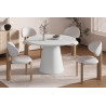 Table à manger ronde 120 cm TERRACINA effet ciment