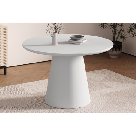 Table à manger ronde 120 cm TERRACINA effet ciment