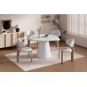Table à manger ronde 120 cm TERRACINA effet ciment
