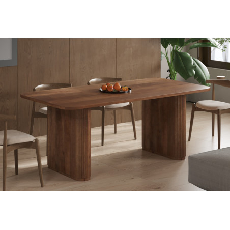Table à manger ovale 200 cm JASPE en manguier massif
