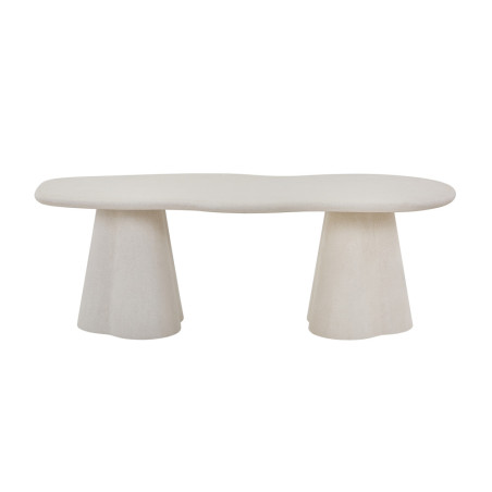 Table à manger aux formes organiques 220 cm FALAISE effet ciment