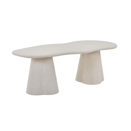 Table à manger aux formes organiques 220 cm FALAISE effet ciment