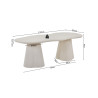 Table à manger aux formes organiques 220 cm FALAISE effet ciment