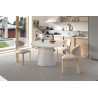 Table à manger ronde 120 cm FALAISE effet ciment