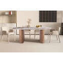 Table à manger 210 cm EVIANE plateau en pierre frittée