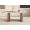Table à manger 210 cm EVIANE plateau en pierre frittée