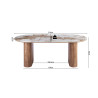 Table à manger 210 cm EVIANE plateau en pierre frittée