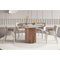 Table à manger ronde 120 cm EVIANE plateau en pierre frittée