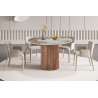 Table à manger ronde 120 cm EVIANE plateau en pierre frittée