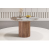 Table à manger ronde 120 cm EVIANE plateau en pierre frittée