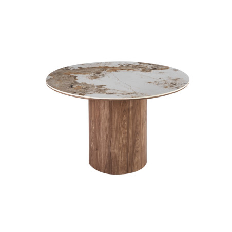 Table à manger ronde 120 cm EVIANE plateau en pierre frittée
