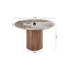 Table à manger ronde 120 cm EVIANE plateau en pierre frittée