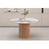 Table extensible 120 à 160 à 200 cm EVIANE plateau en pierre frittée