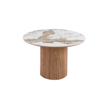 Table extensible 120 à 160 à 200 cm EVIANE plateau en pierre frittée