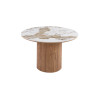 Table extensible 120 à 160 à 200 cm EVIANE plateau en pierre frittée