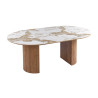 Table extensible 120 à 160 à 200 cm EVIANE plateau en pierre frittée