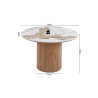 Table extensible 120 à 160 à 200 cm EVIANE plateau en pierre frittée
