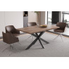 Table extensible 160 à 200 cm CORAIL en décor brun foncé