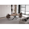 Table extensible 160 à 200 cm CORAIL en décor brun foncé