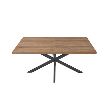 Table extensible 160 à 200 cm CORAIL en décor brun foncé