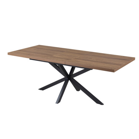 Table extensible 160 à 200 cm CORAIL en décor brun foncé
