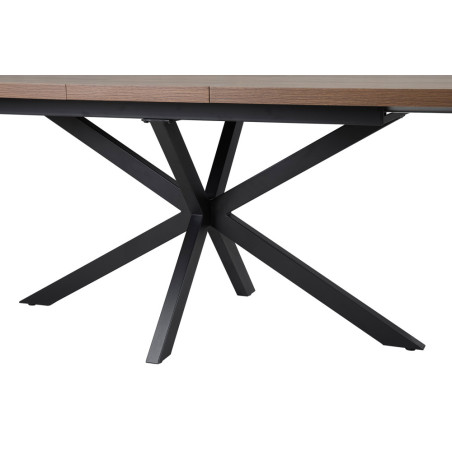 Table extensible 160 à 200 cm CORAIL en décor brun foncé