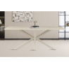 Table à manger ovale 180 x 90 cm NACRE plateau en pierre frittée